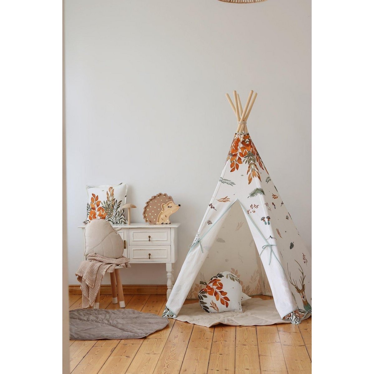 Tipi en mattenset "Forest Friends"