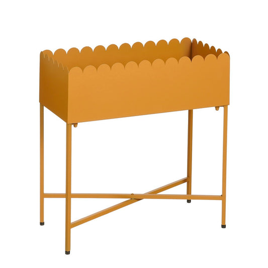 Steffano Plantenbak op Standaard - L58 x B28 x H60 cm - Metaal - Lichtbruin