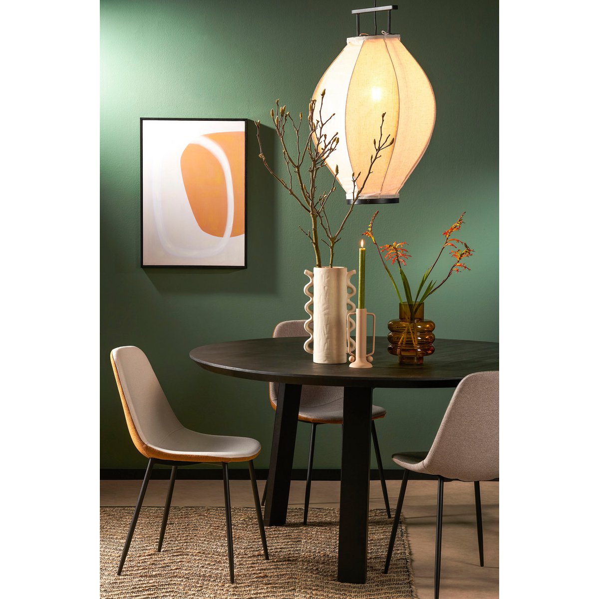Pego Hanging lamp - H73 x Ø54 cm - Linen - Off White