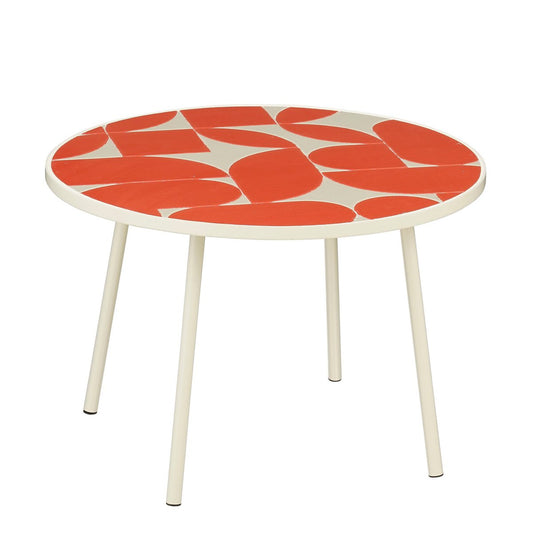 Bologna Bijzettafel Buiten - H38 x Ø58 cm - Metaal - Rood