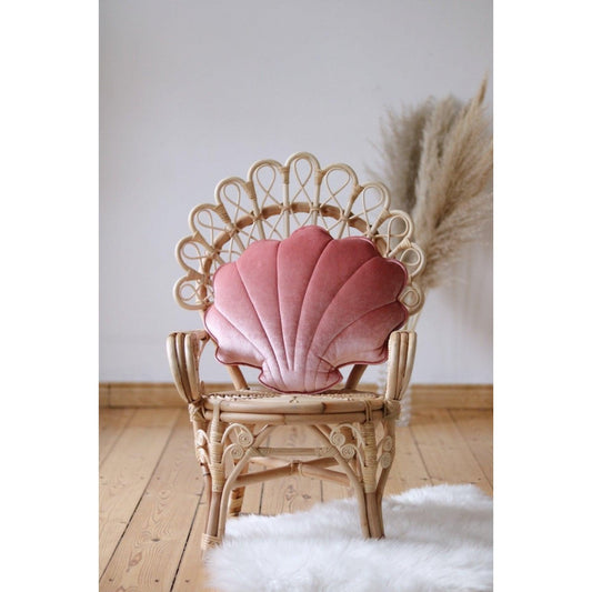 Fluwelen schelpkussen 'Marsala Pearl'