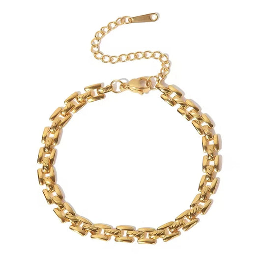 LOUIZ Brede Schakelarmband
