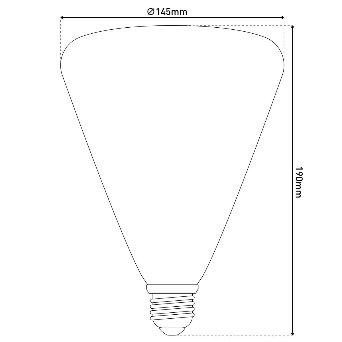 LED -lamp "Dilly" E27 versie 4 watt metaal en glas in rood