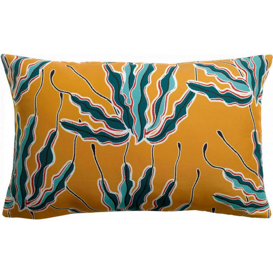 Alga buitenkussen met print Brons 40 x 65