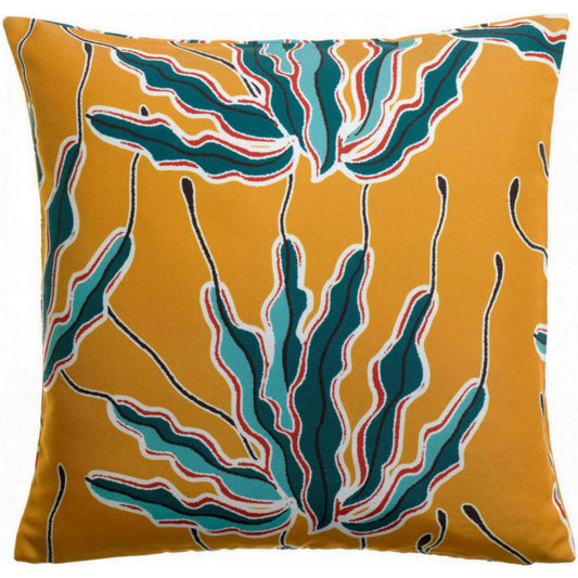 Alga buitenkussen met print Brons 45 x 45