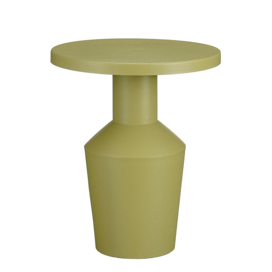 Feroza Bijzettafel - H41 x Ø34 cm - Metaal - Lichtgroen