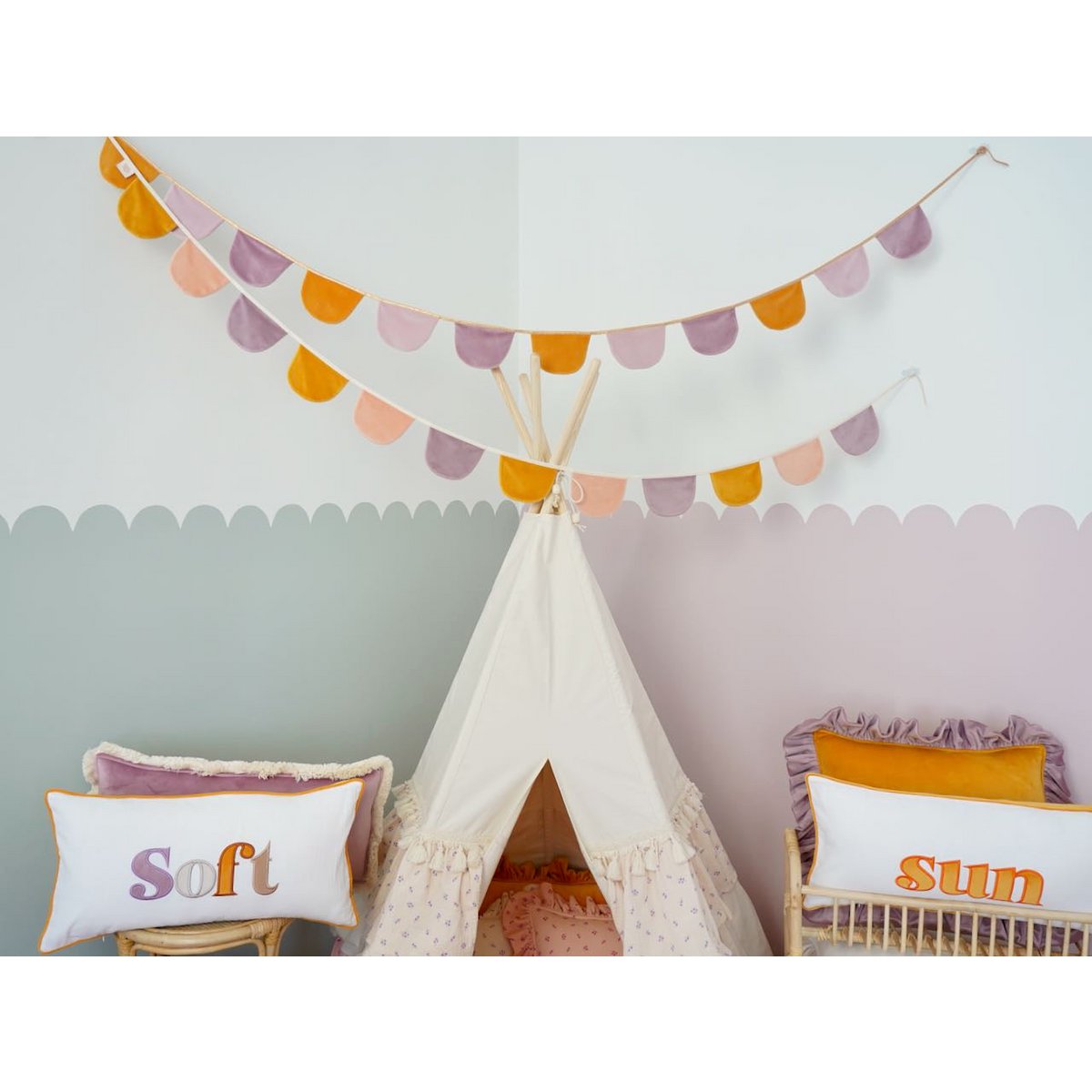Set Tipi-tent voor kinderen met mat "Vergeet-mij-niet"
