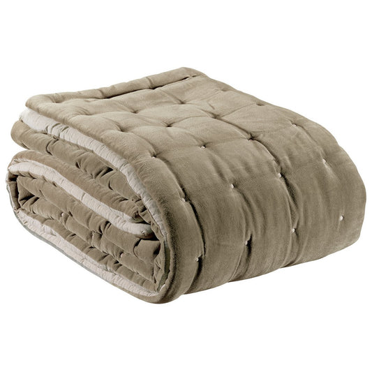 Effen plaid Elise quiltafwerking Ficelle 240 x 260