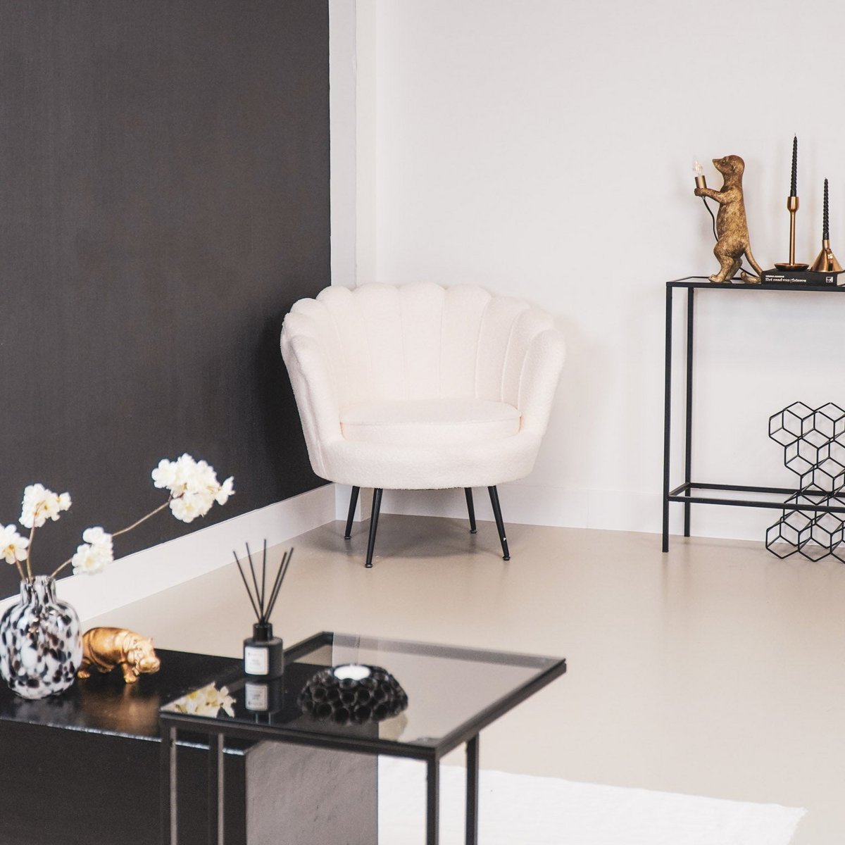 HV Fauteuil Stoelkuip - Teddy Wit