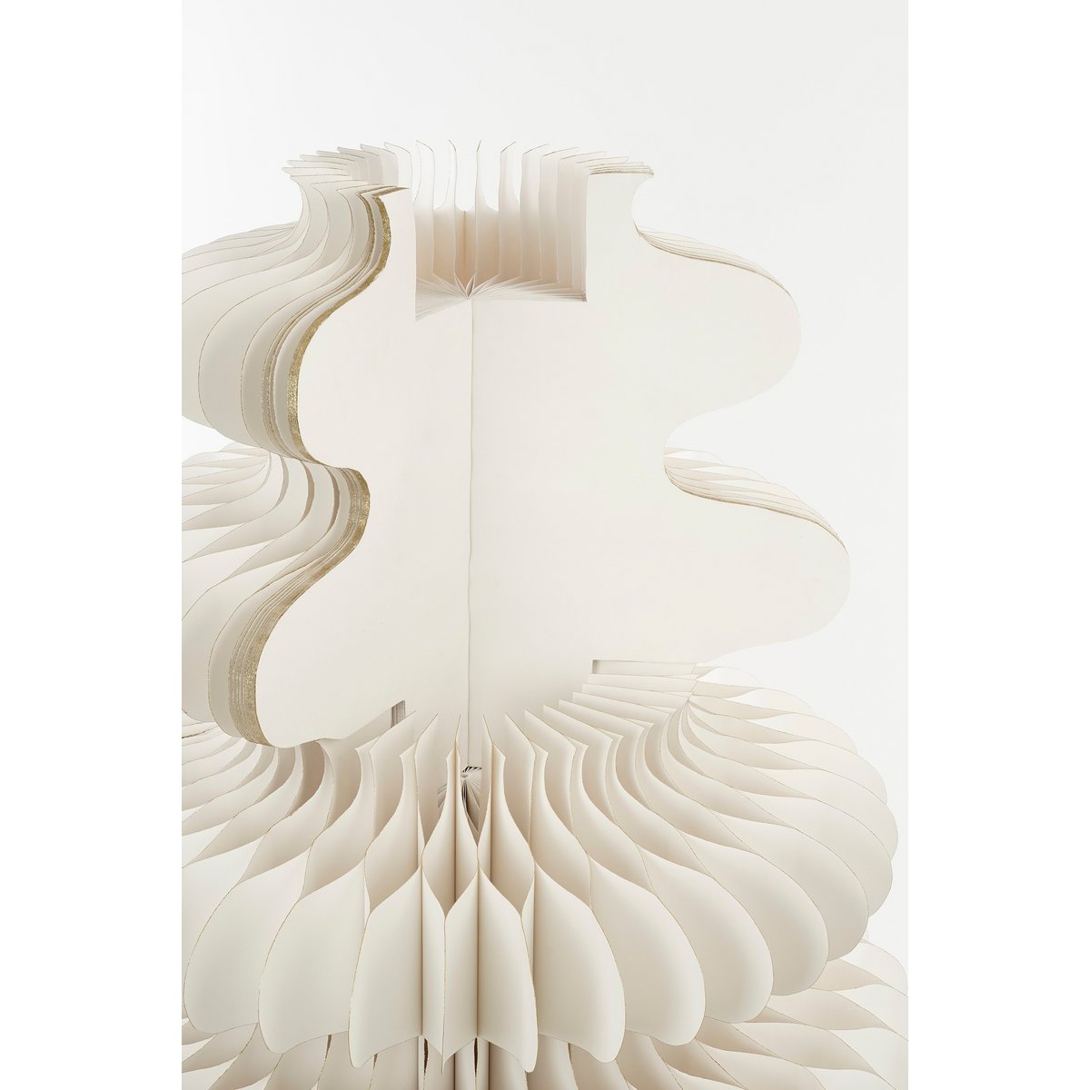 Decoratie Kerstboom - H152 x  Ø104 cm - Papier - FSC 100% - Wit