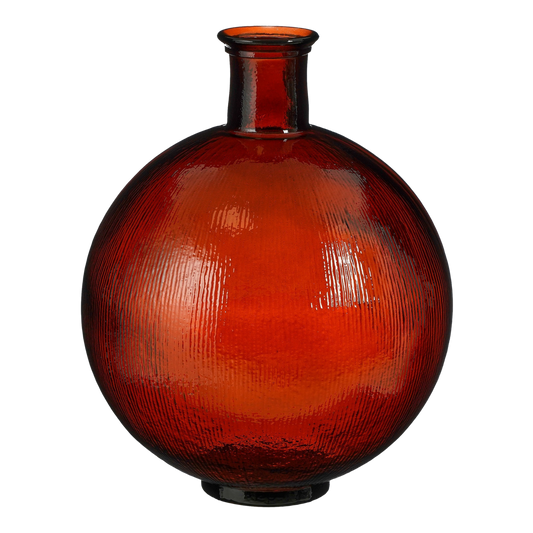 Firenza Bottle Vase - H42 x Ø34 cm - Recycled Glass - Dark Brown
