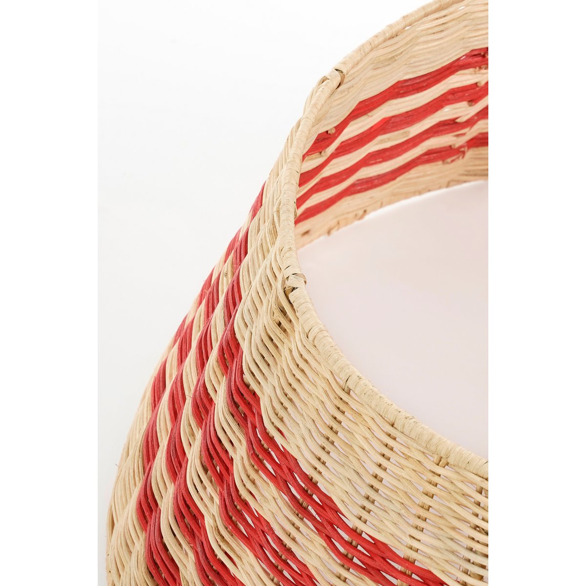 Kerstboomrok - H25 x Ø60 cm - Rotan - Beige, Rood