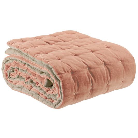 Elise effen plaid met Epice capiton-afwerking 240 x 260