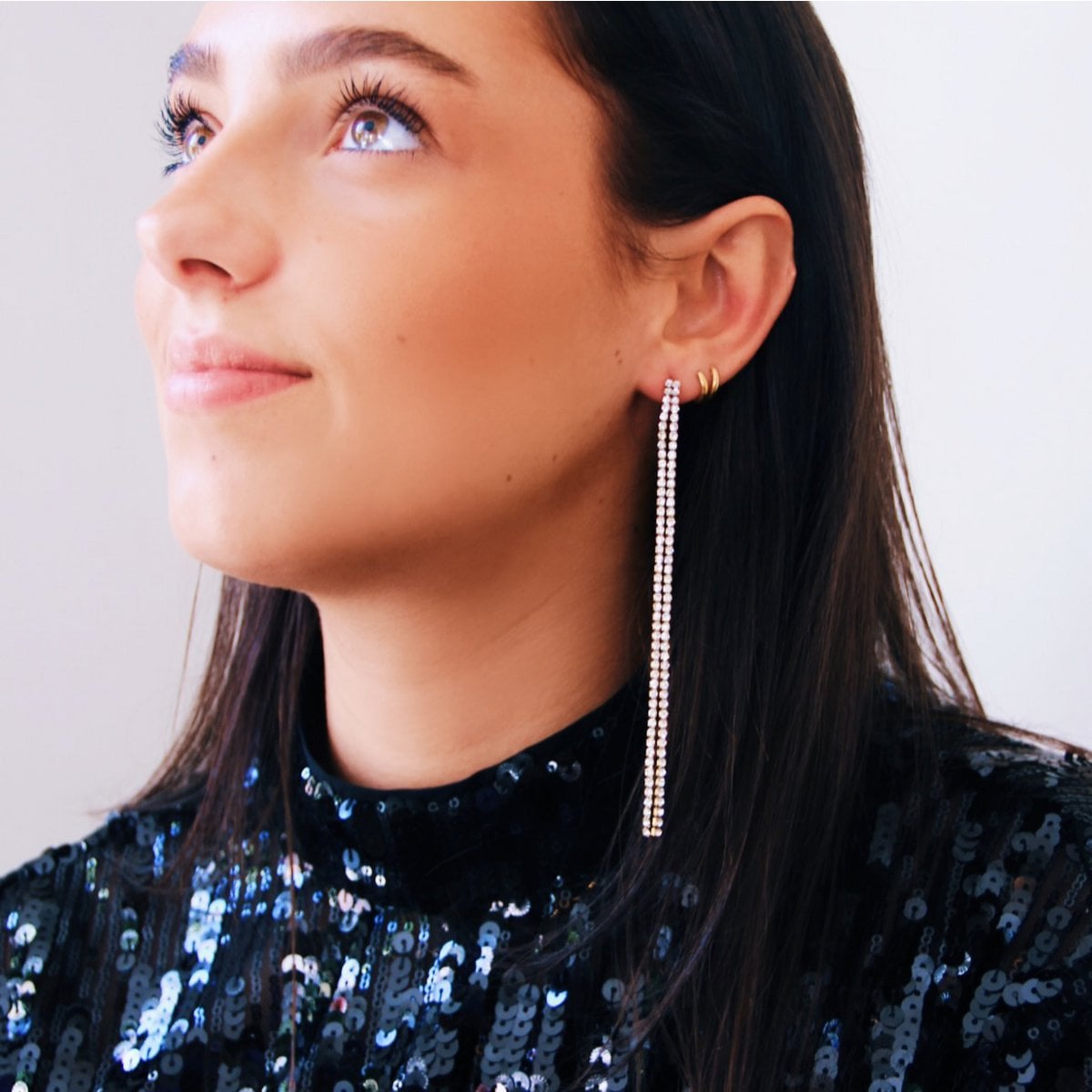 'Shine Bright' lange oorbellen