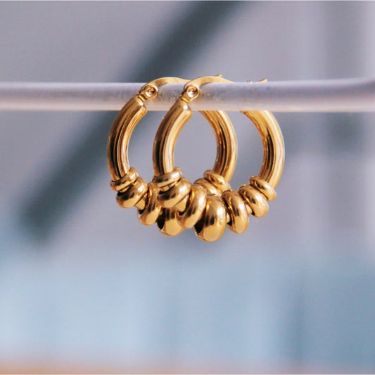 Roestvrijstalen 'vetgedrukte' oorbellen